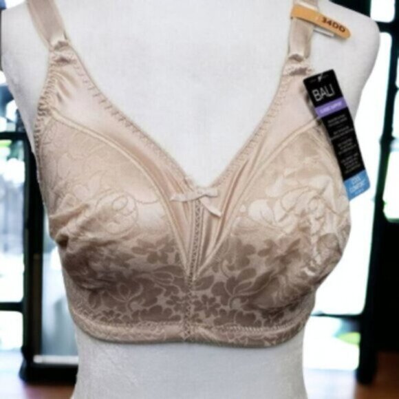 Bali Classic Support Bra 34DD NEW Smoothing Cool Comfort Cream - Picture 2 of 11